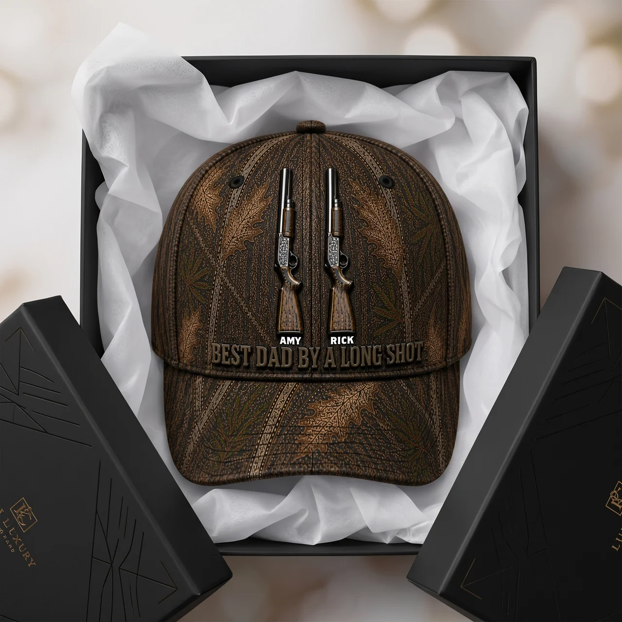 Custom Kids Names Hat for Dad, Best Dad by a Long Shot Cap, Personalized Hunting Dad Hat, Gift for Dad, Father’s Day Cap