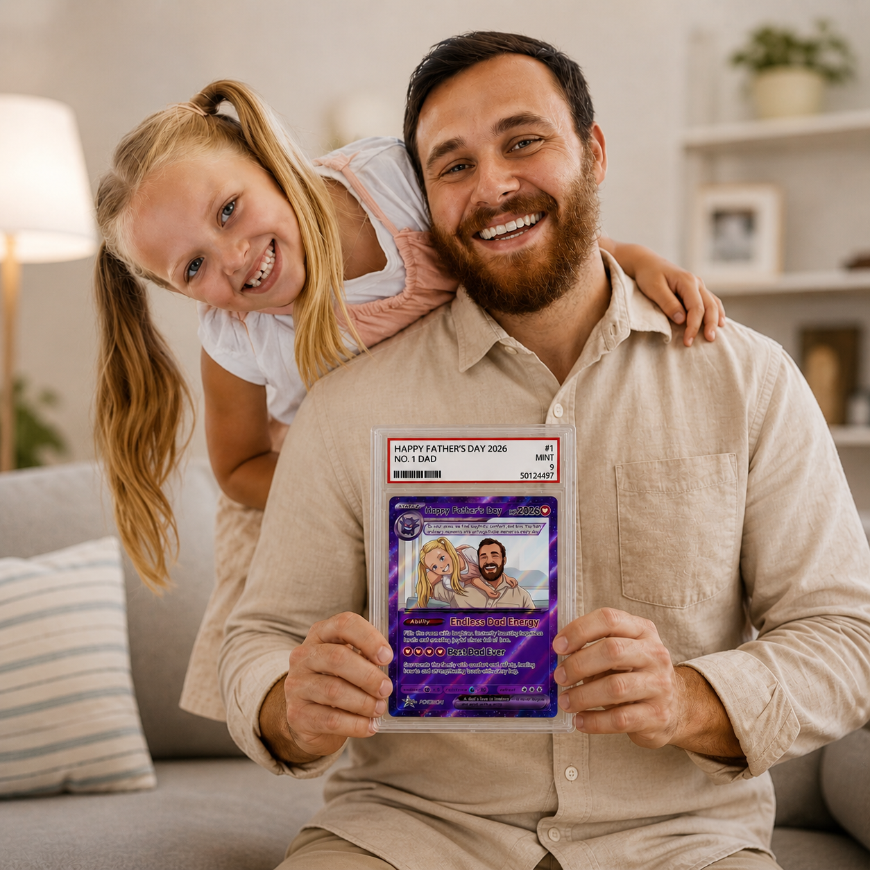 Custom Trading Card Plaque for Dad, Personalized Photo Card Gift for Father, Custom Father’s Day Keepsake, Personalized Dad Collectible Plaque, Gift for Dad