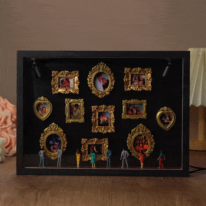 Personalized Museum of Us Miniature Shadow Box Frame for Couples