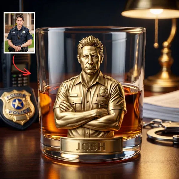 Personalized Whiskey Glass for Dad – Custom Welder Gift, Engraved Whiskey Mug, Gift for Dad, Husband, Grandpa, Custom Name Glass