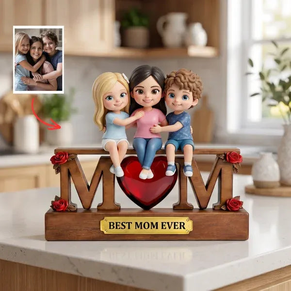 Personalized Mom Plaque – Custom Photo Gift for Mom, Mother’s Day Gift, Family Love Plaque, Custom Mom Decor, Gift from Daughter