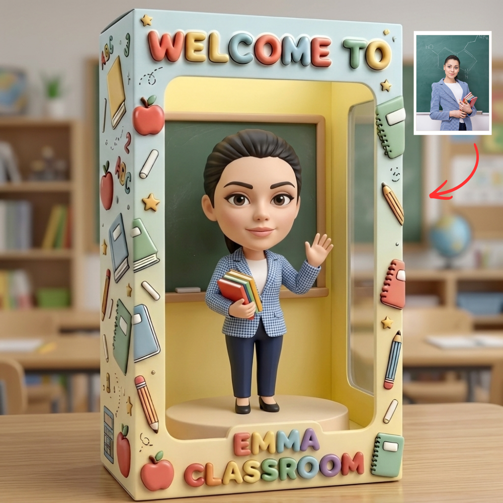 Personalized Teacher Acrylic Plaque – Custom Photo Teacher Gift, Welcome To Classroom Acrylic Plaque, Custom Name Teacher Acrylic Plaque, Back to School Gift, Teacher Appreciation Gift