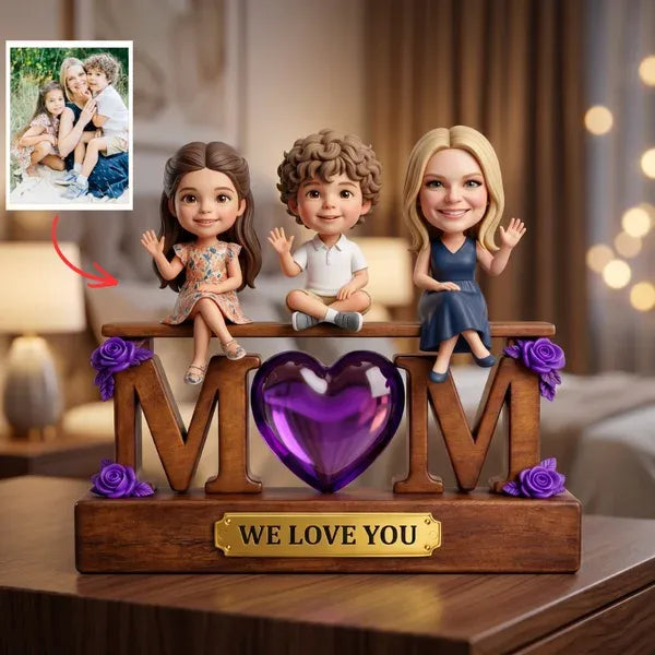 Personalized Mom Plaque – Custom Photo Gift for Mom, Mother’s Day Gift, Family Love Plaque, Custom Mom Decor, Gift from Daughter