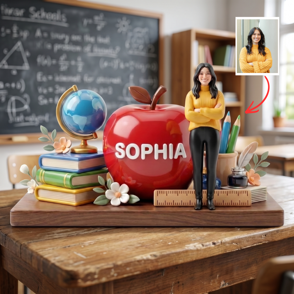 Personalized Teacher Acrylic Plaque – Custom Photo Teacher Gift, Thank You Teacher Acrylic Plaque, Back to School Gift, Teacher Appreciation Gift, Custom Name Acrylic Plaque