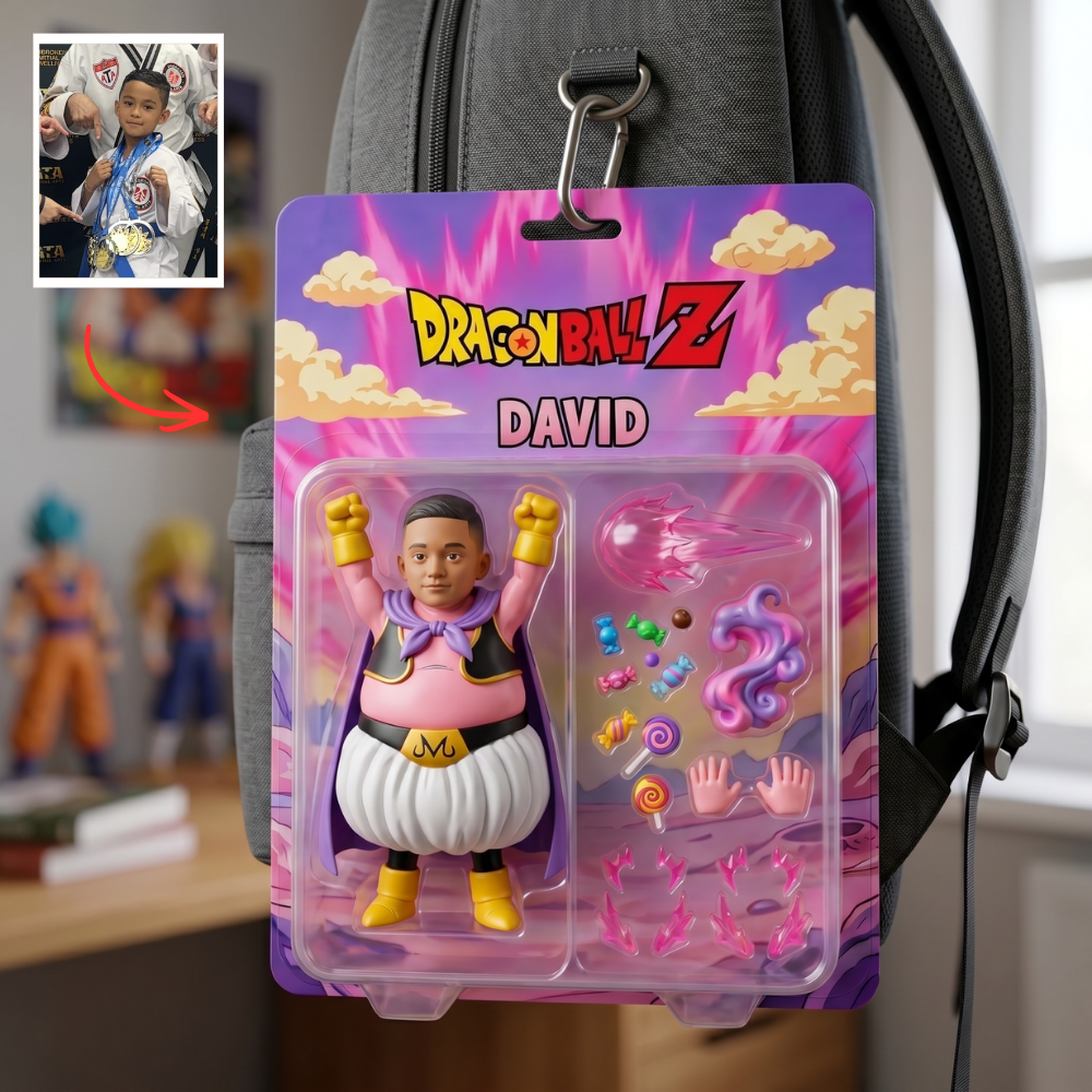 Custom Anime Photo Plaque For Fans, Personalized Action Figure Style Plaque, Custom Dragon Warrior Collectible Display, Personalized Name Fan Gift, Anime Inspired Photo Plaque, Custom Character Gift For Him, Otaku Room Decor