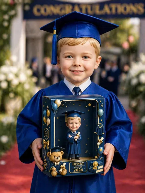 Custom Graduation Photo Plaque – Personalized Graduation Gift 2026, Custom Photo Keepsake for Kids, Preschool Kindergarten Graduate Gift, Name & Year Plaque