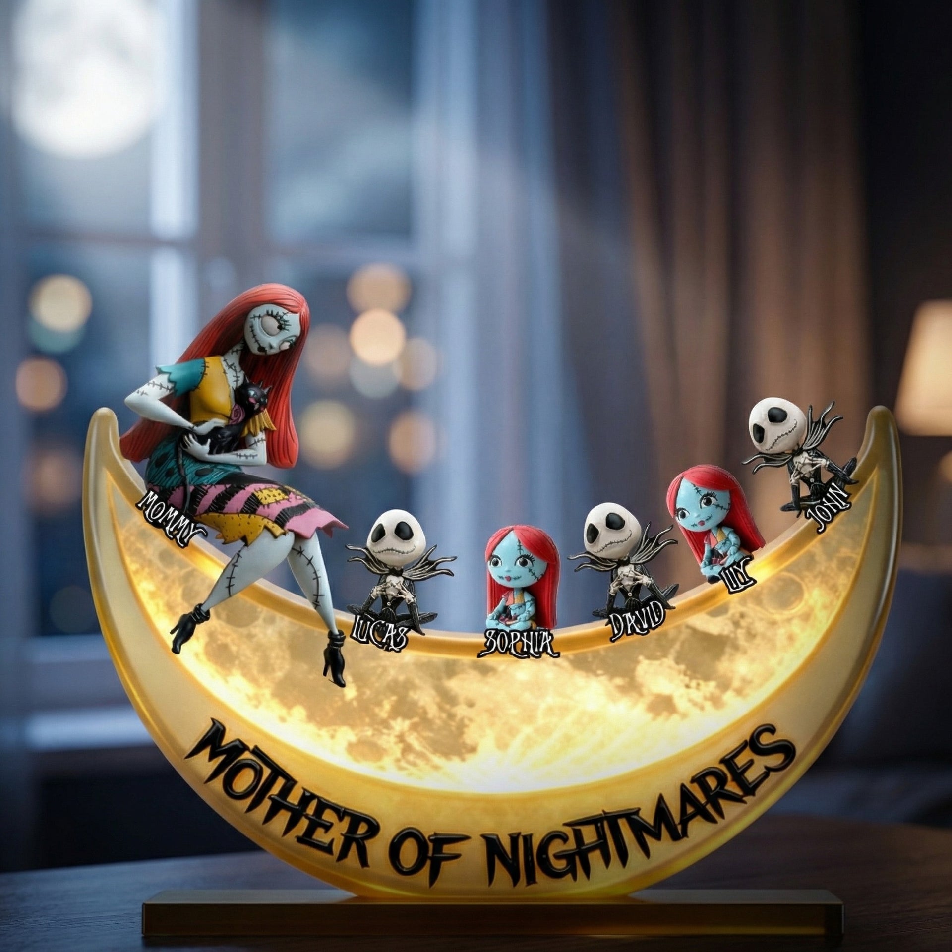 Personalized Gothic Mom with Kids Names Acrylic Plaque – Fantasy Family Decor Gift For Mom