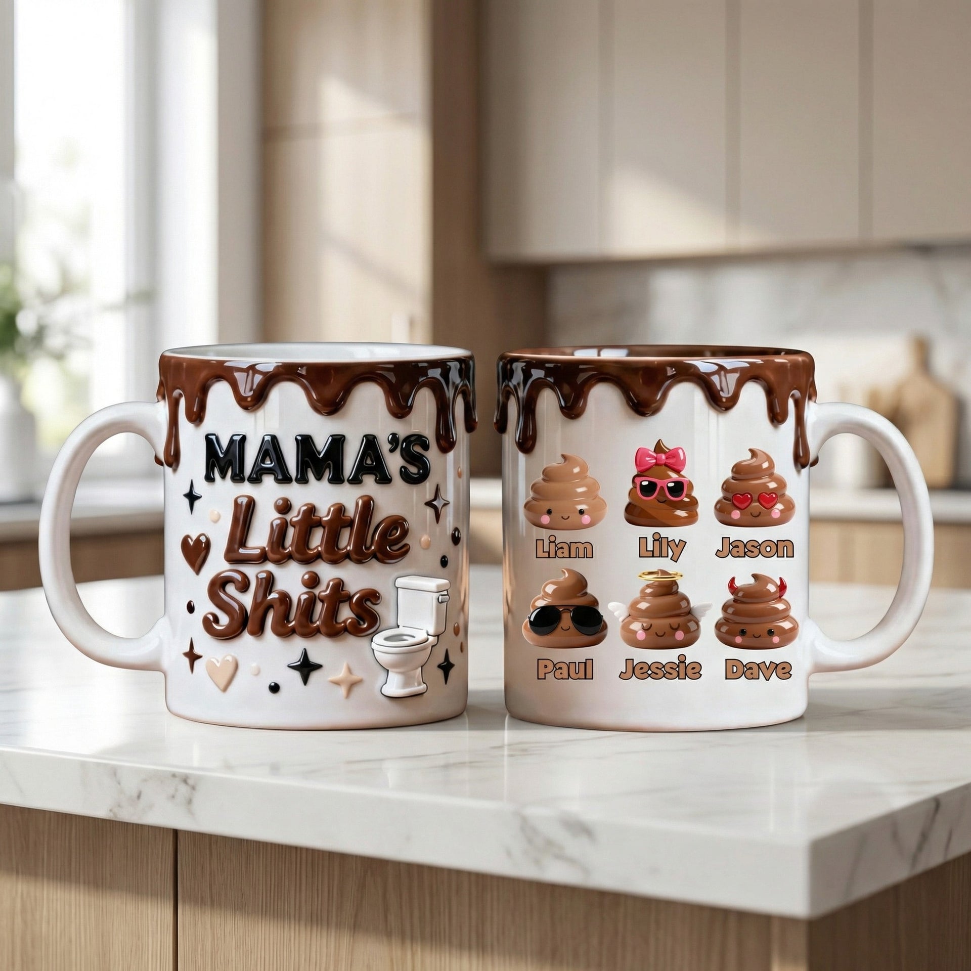 Funny Mom Coffee Mug Personalized Gift For Mom From Kids Custom Name Mothers Day Present