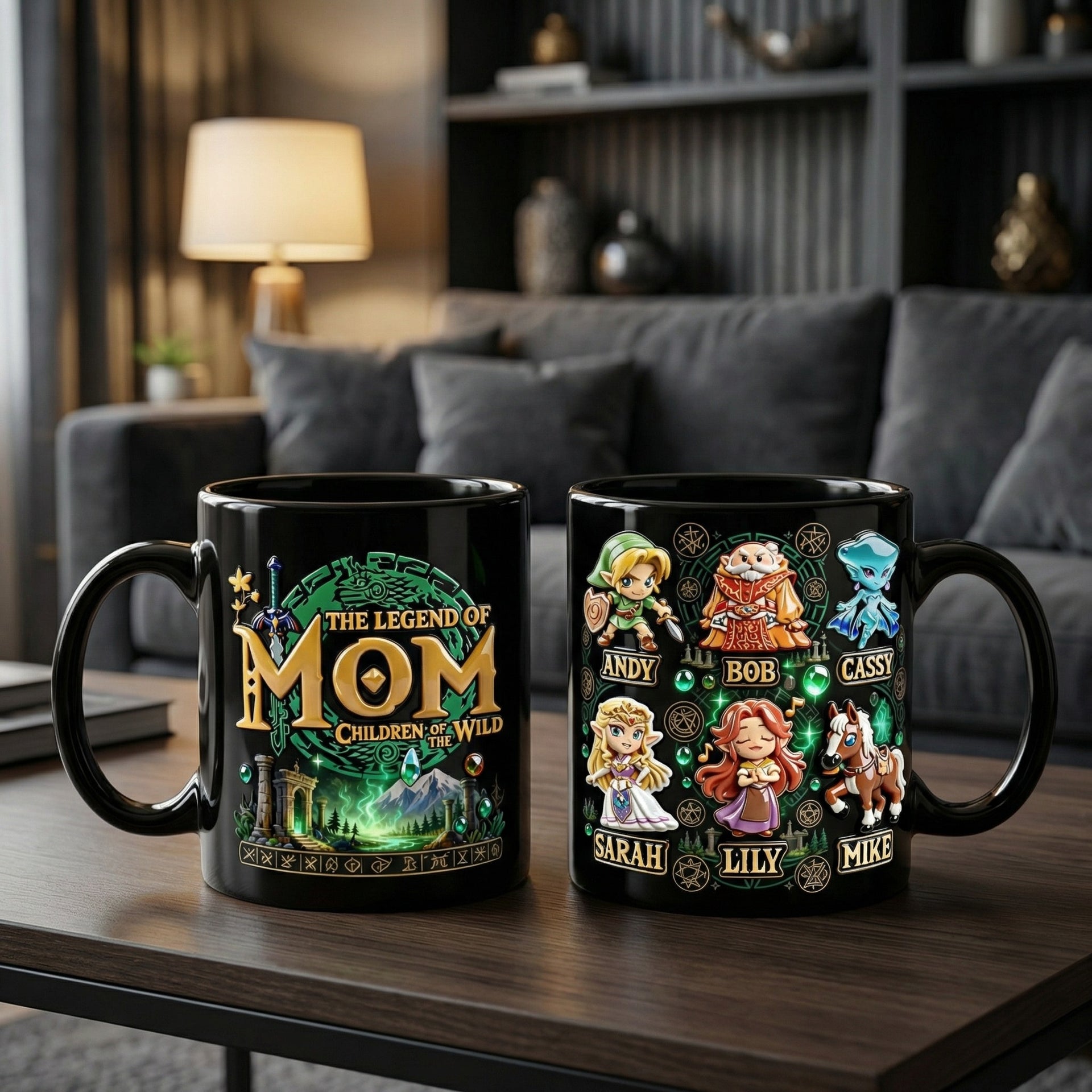 Legend Mom Fantasy Mug – Personalized Gamer Mom Gift – Custom Name Coffee Cup