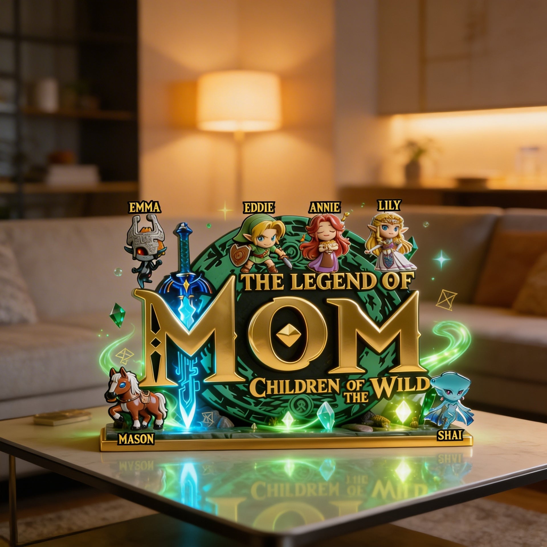 The Legend Of Mom Plaque – Personalized Fantasy Mom Gift – Custom Family Name Decor
