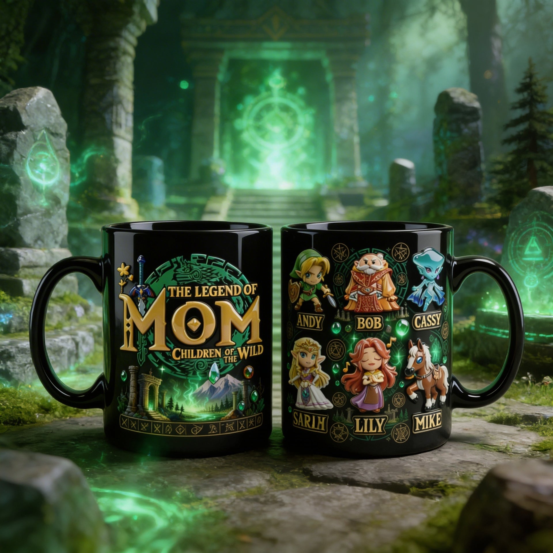 Legend Mom Fantasy Mug – Personalized Gamer Mom Gift – Custom Name Coffee Cup