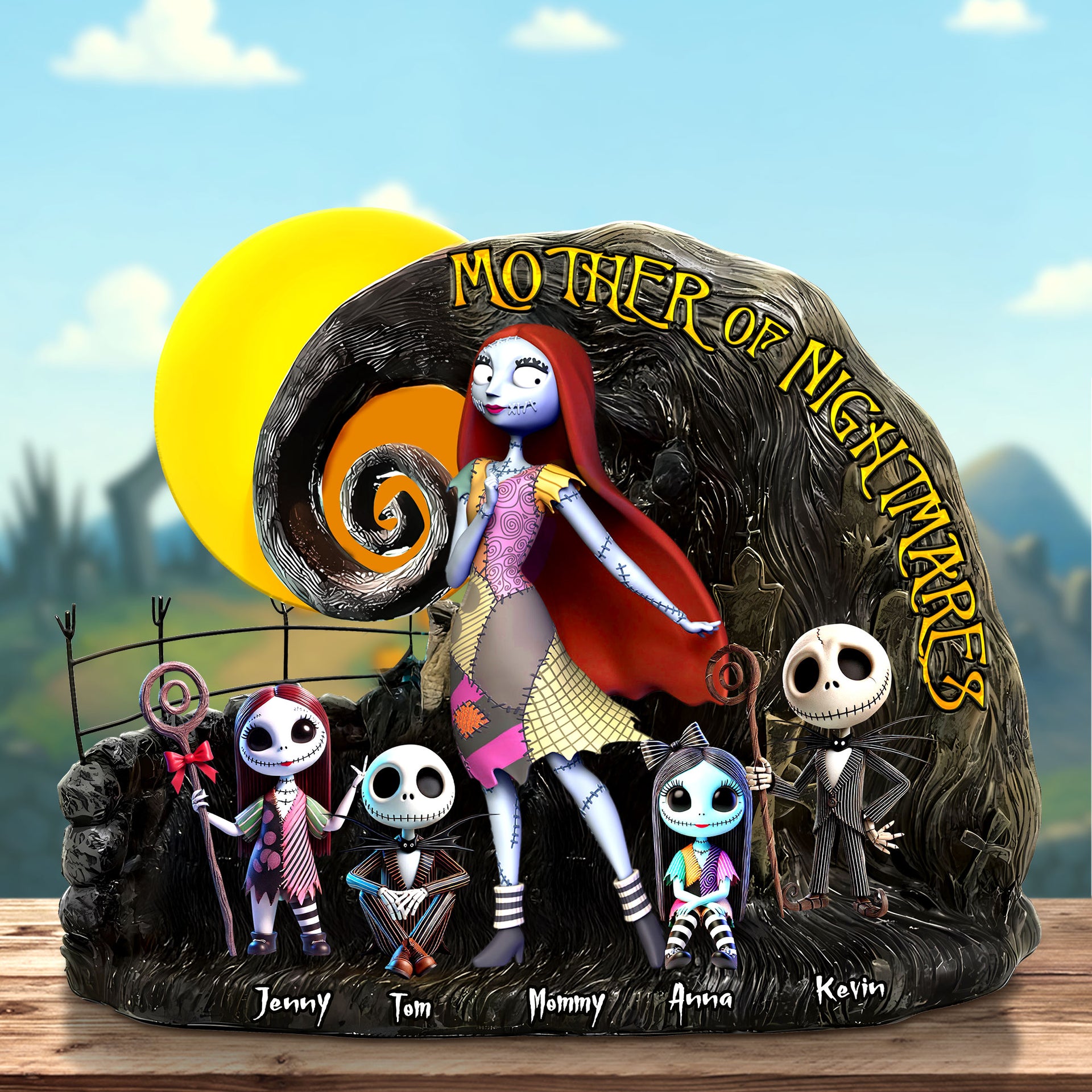 Merry Frights Mom Plaque – Personalized Gift For The Queen Of Chaos