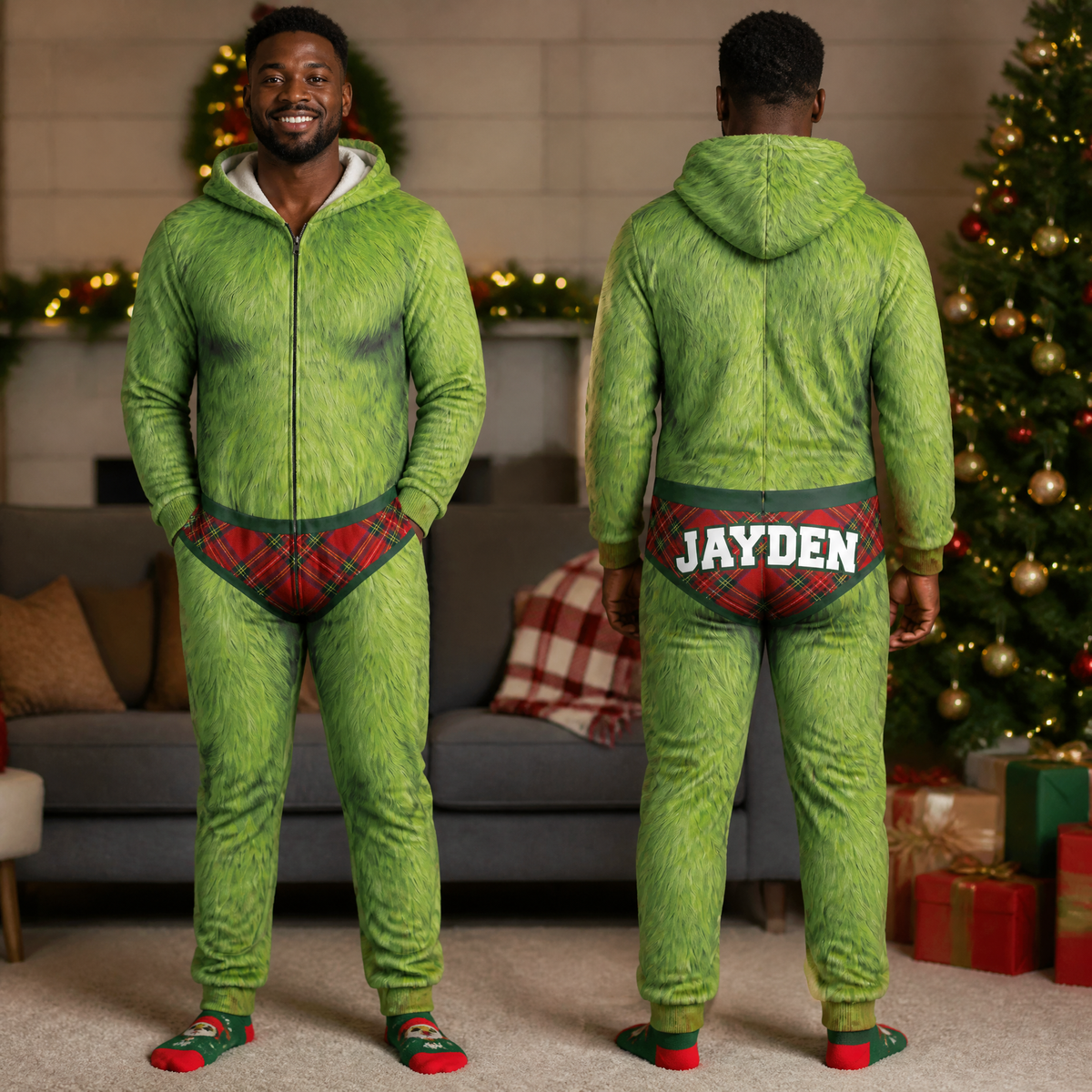 Custom Christmas Pajama Set With Name, Personalized Holiday Onesie Sleepwear, Gift for Christmas Lovers and Family hn28092026
