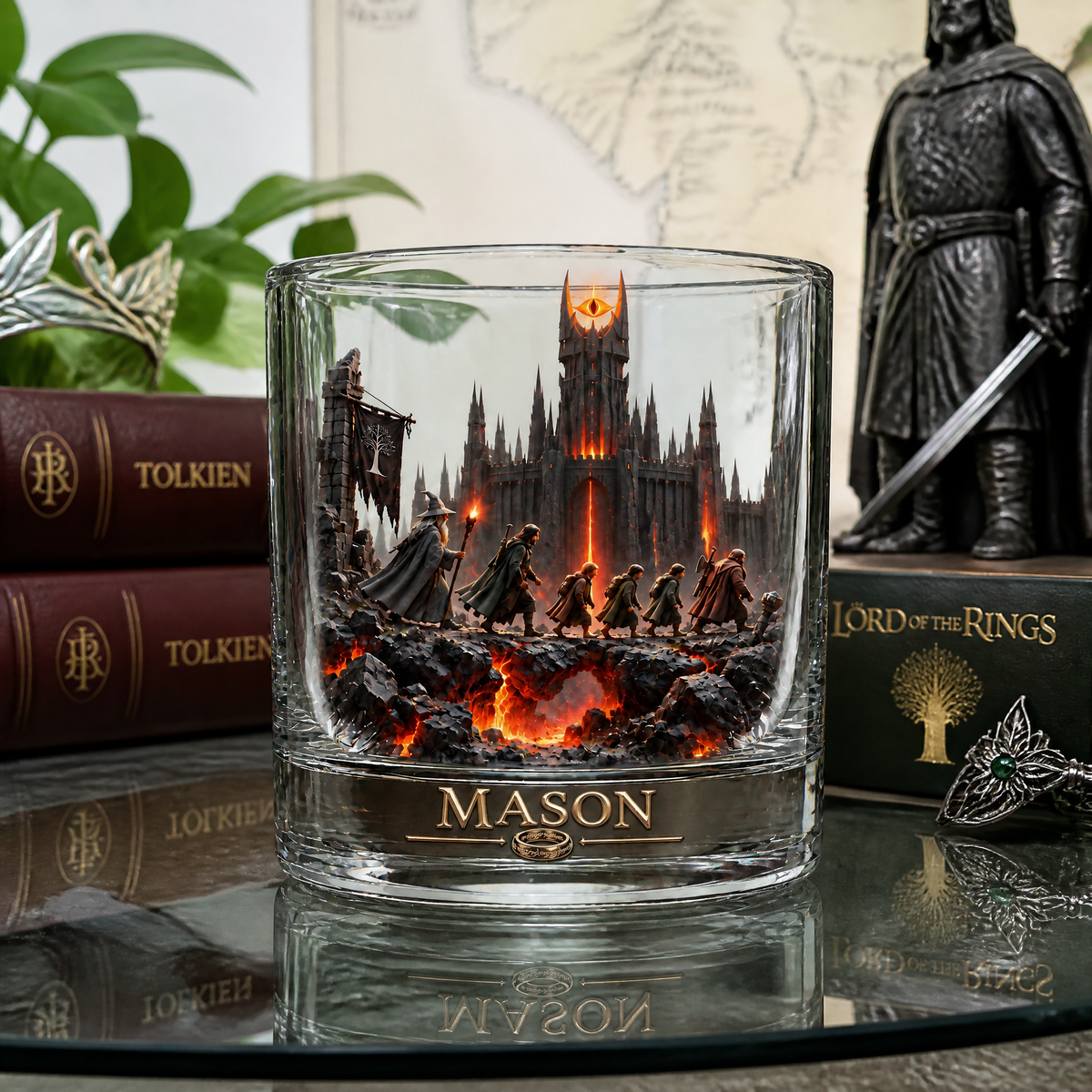 Custom Fantasy Adventure Glass With Name, Personalized Fantasy Map Drinkware, Gift for Fantasy Fans and Collectors hn24092026