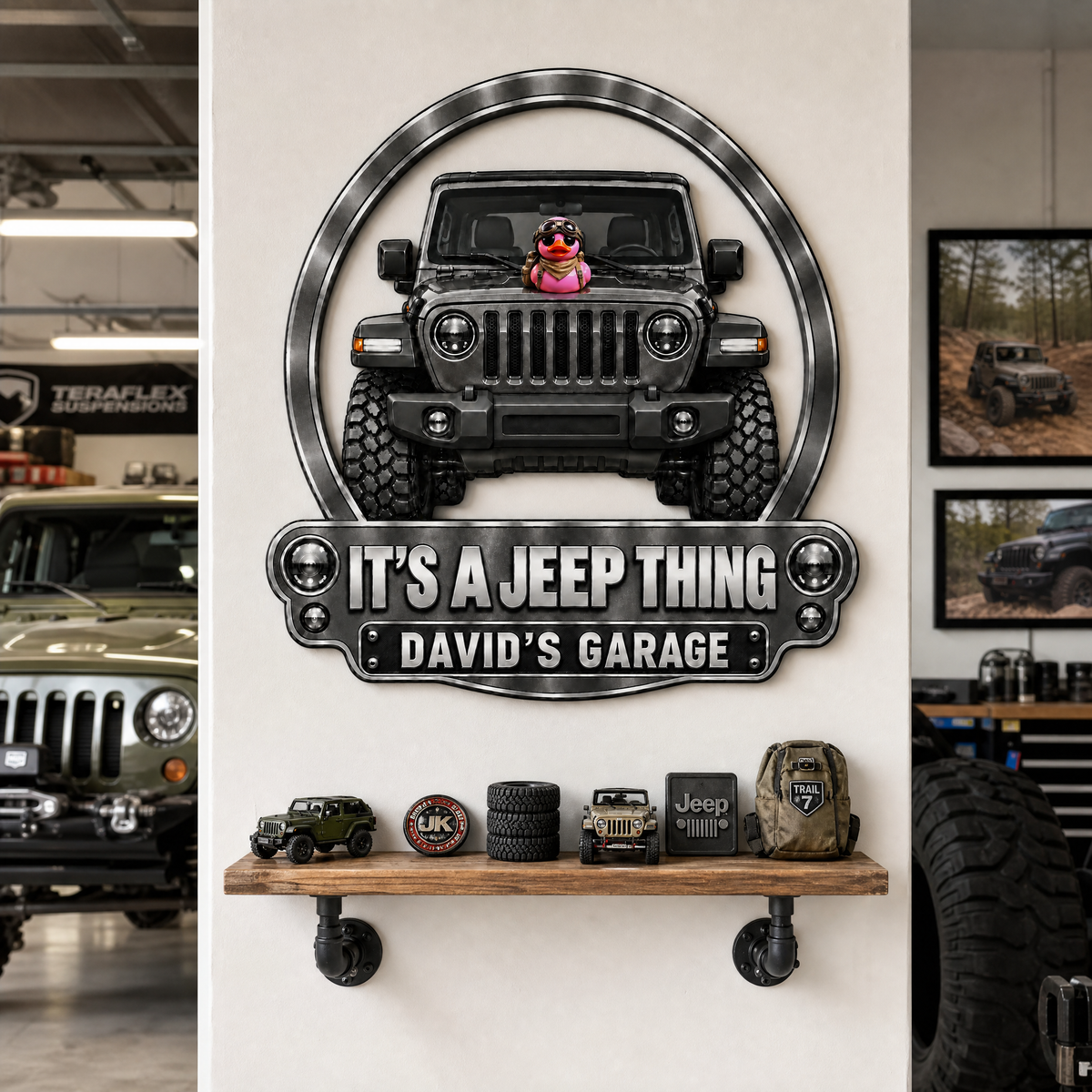 Custom Off Road Metal Sign With Name, Personalized 4x4 Garage Wall Decor, Gift for Off Road Lovers and Adventure Fans hn23092026thg