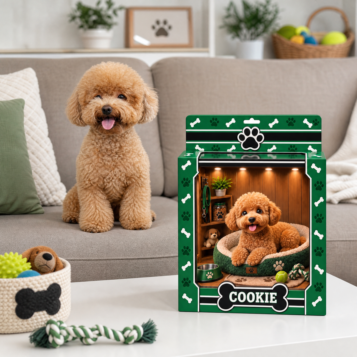 Custom Dog Box Plaque With Photo and Name, Personalized Pet Memorial Style Display Decor, Gift for Dog Lovers and Pet Parents hn14092026