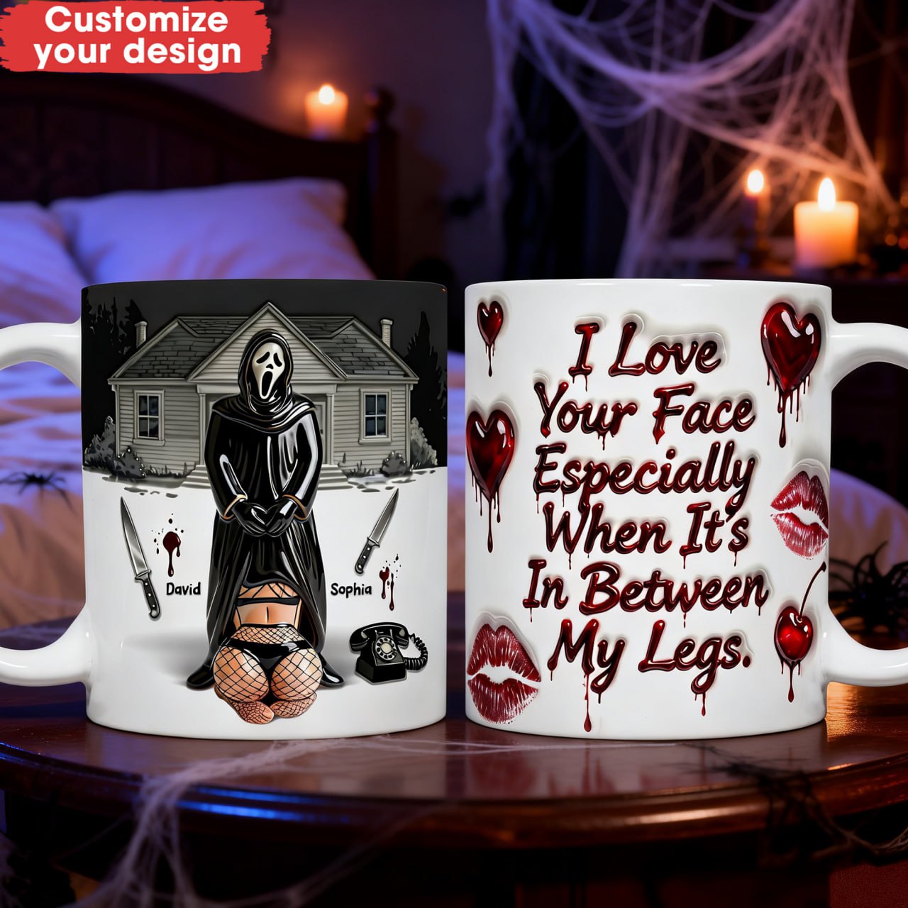 Personalized Gifts For Valentine Lovers! Explore Custom 3D Horror Coffee Mugs — Tailored Drinkware For Dark & Wicked Memories